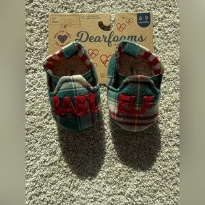 Dearfoams Baby Elf Plaid Walker Shoes